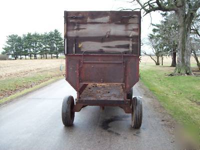 4 ton twin hoist flare box dump wagon grain dirt wood