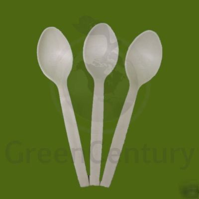 Bio eco compostable 6'' bioplastic tea spoon case 1000