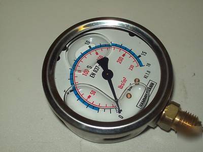 New hammelmann 16 bar pressure gauge EN837-1 ~qty x 2~ 