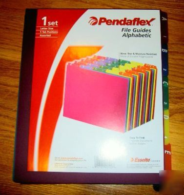 Pendaflex index tab alphabetic file guides letter 40142