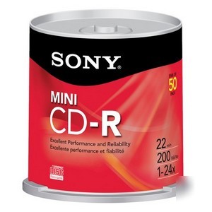 Sony 50CDQ22RS -50PK cdr 24X 200MB 22MIN 