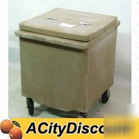 Used cambro 125LB mobile ice beverage transport bin