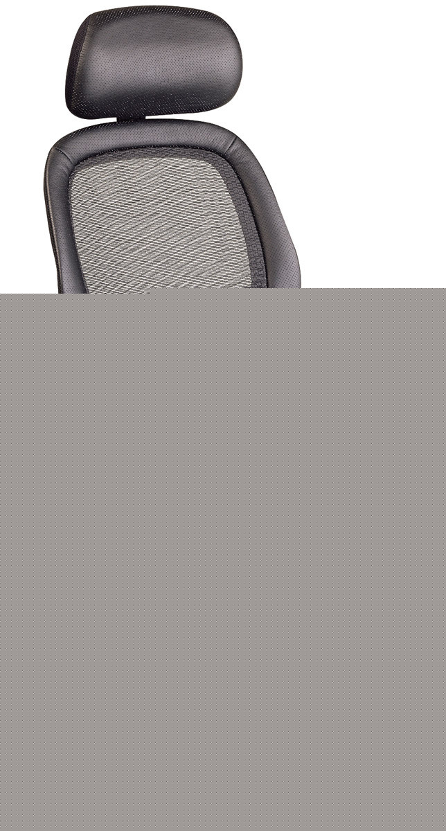 Black leather high back executive office chair headrest