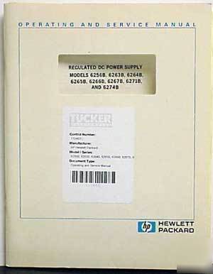 Agilent hp 6256B dc power supply oper/serv. man.