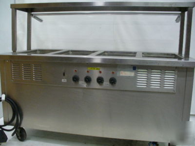 Used delfield 4 well hot steam table sh-4-nv good cond.