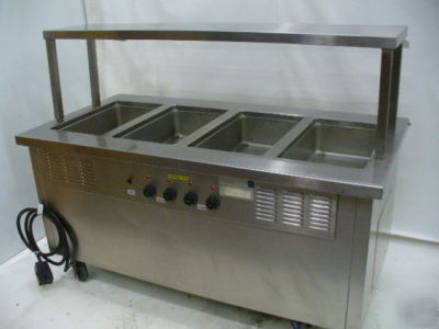 Used delfield 4 well hot steam table sh-4-nv good cond.