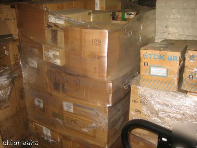 **2 pallets capacitors wholesale lot blowout ic's nos