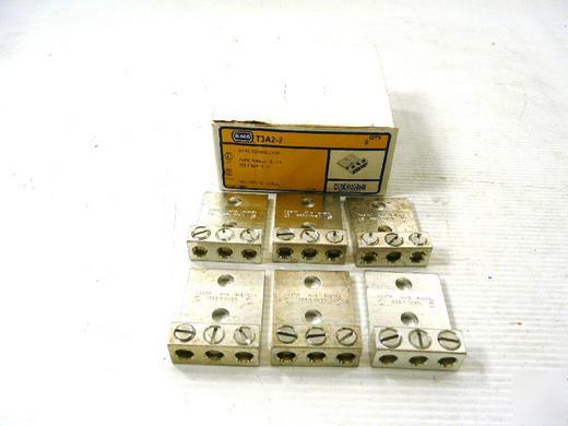 Ilsco T3A2-2 wire connector range 2 -14 600V 5/16 bolt