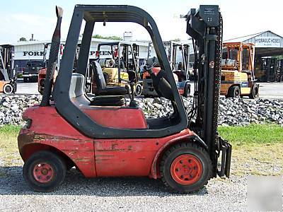 Linde 5,000 lb solid pneumatic yard lift 1995