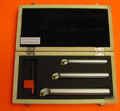 New micro 100 boring bar set 3 piece 1/2-3/4 ccmt 32.51 