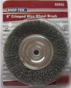 New wire wheel brush 6 inch wire wheel brush in pkg.