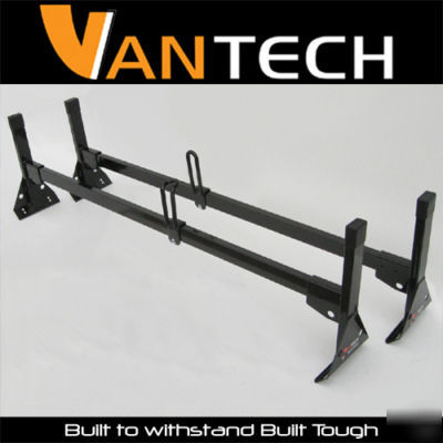 Ladder rack chevy dodge ford gmc van black racks 2 bar