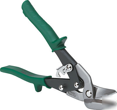 Malco AV7 right cut offset aviation snips - green