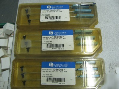 New lot of 3 foxboro 82-51-2013-03 blue fibre pen