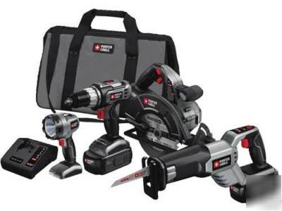 New porter-cable PC418C-2 18V 4 tool combo kit 