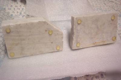 Antique porcelain commercial light sockets--on marble 