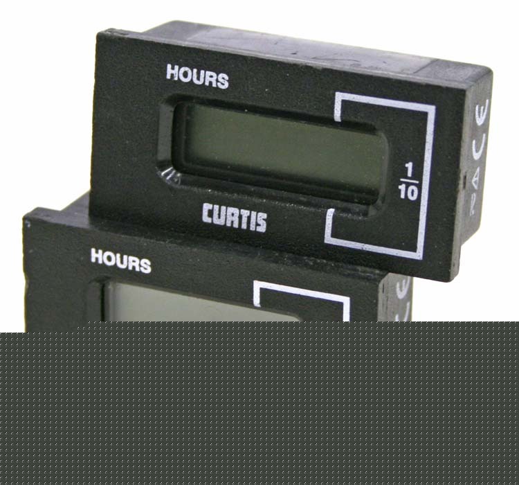 Lot of 2 curtis 700 6-digit lcd display hour meter