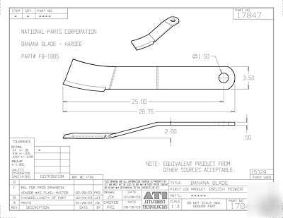 Rotary cutter blades 26.75