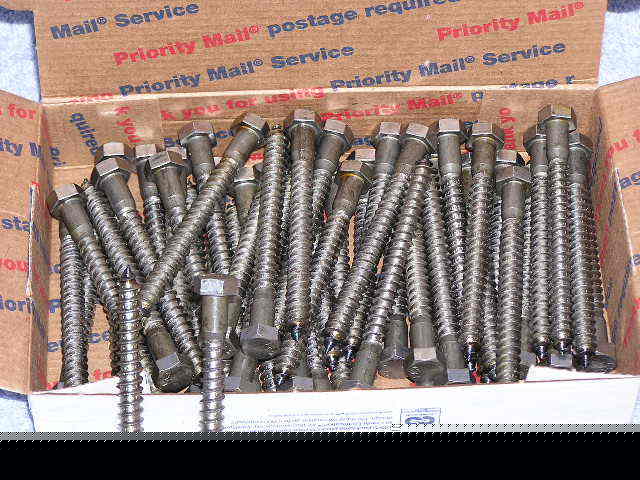Rv 3/8â€ hex head lag cap screw bolt 4â€œ long 50 pcs 