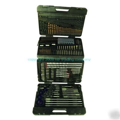 204 pc cordless and power drill bits and driver bit set