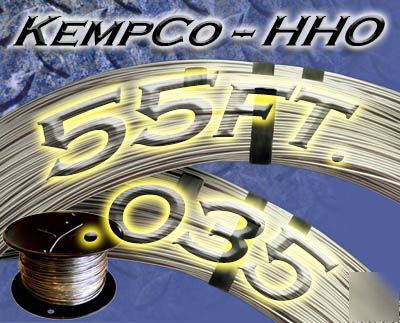 55' 316L .035 stainless steel wire for hho generator
