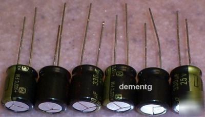 6X panasonic fm 330UF 25V low-esr capacitors 105C 10MM