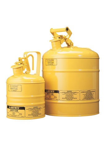 Justrite 5 gallon type 1 yellow diesel can