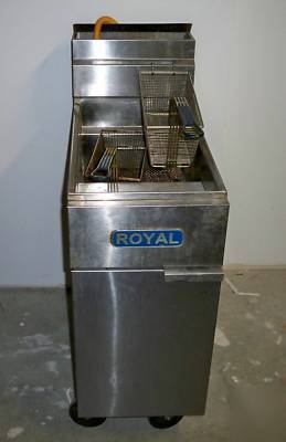 Royal deep fryer, model rft-50 natural gas no 