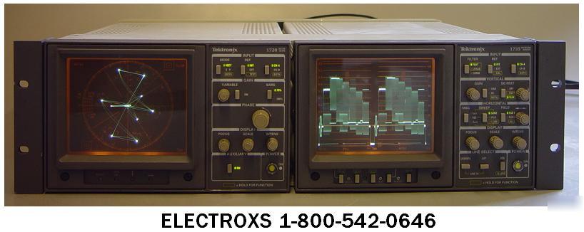 Tektronix 1720/1735 vector/waveform set - calibrated 