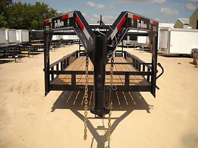 83X20 lowboy equipment gooseneck cargo utility trailer 