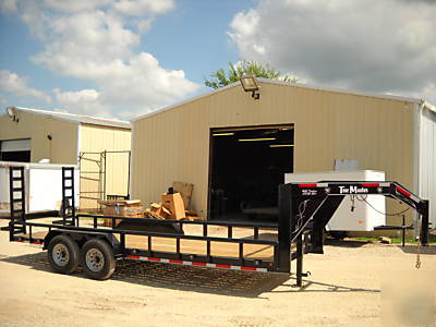 83X20 lowboy equipment gooseneck cargo utility trailer 