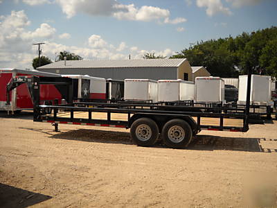 83X20 lowboy equipment gooseneck cargo utility trailer 