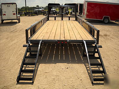 83X20 lowboy equipment gooseneck cargo utility trailer 