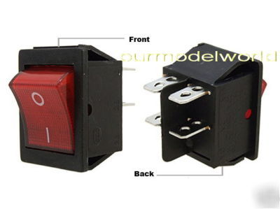 10 snap-in on/off 4 terminals prong rocker switch sw-2