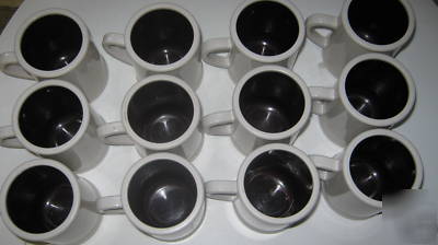 12 continental carlisle 8OZ coffee mugs #8505 stone 