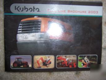 2003 kubota tractor full line promo brochure mowers r