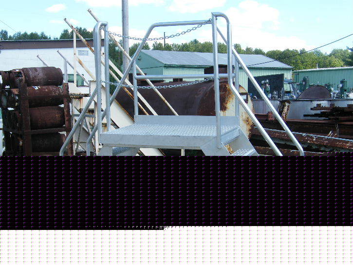 Aluminum ladder platform crossover steps in nj