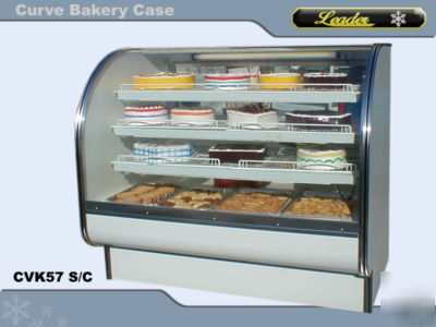 Leader counter refrigerated bakery curved case 57