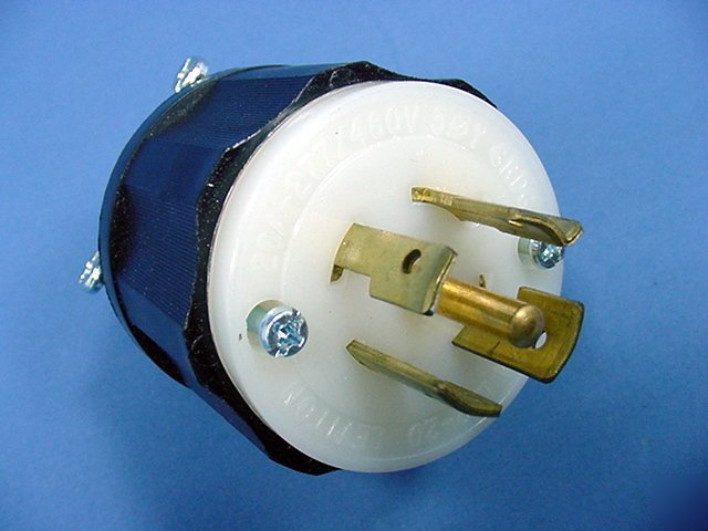 Leviton L22-20 locking plug 20A 277/480V 3Ã¸y 2521