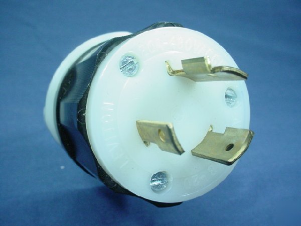 Leviton L8-20 locking plug twist lock 20A 480V 2341