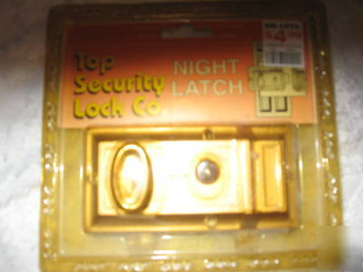 New top security lock night latch w/keys in package 