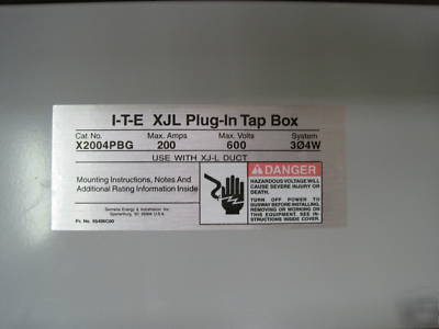 Siemens i-t-e busway system plug X2004PBG 200A xj-l 