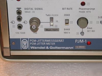 W & g pcm-jitter meter pjm-1 tested & working w/options