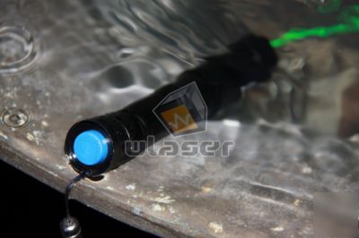 Waterproof industrial green laser torch contin. button