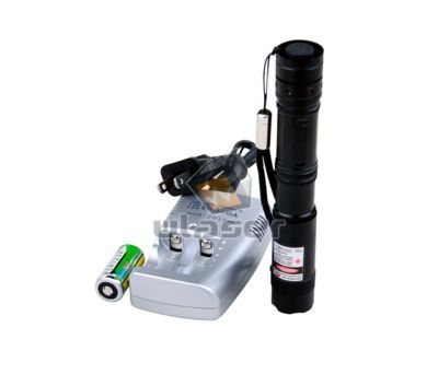 Waterproof industrial green laser torch contin. button