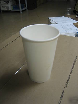 20 oz paper white hot coffee cup 500