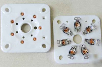 7 pin tube socket ceramic for 6C33C-b nickel plated X2