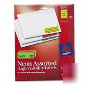 Avery-dennison neon laser printer labels |1 pack| 5979