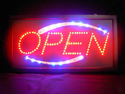 Bright multi color open led display sign LD8200