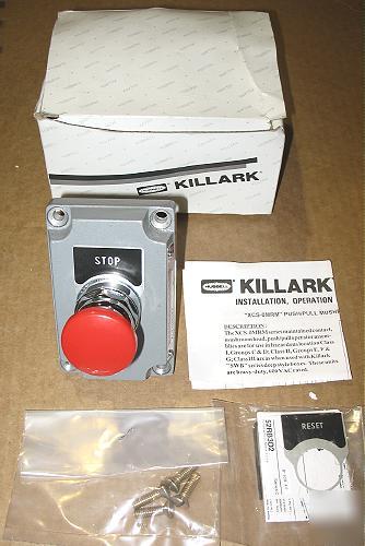 New killark xcs push-pull mushroom push button 